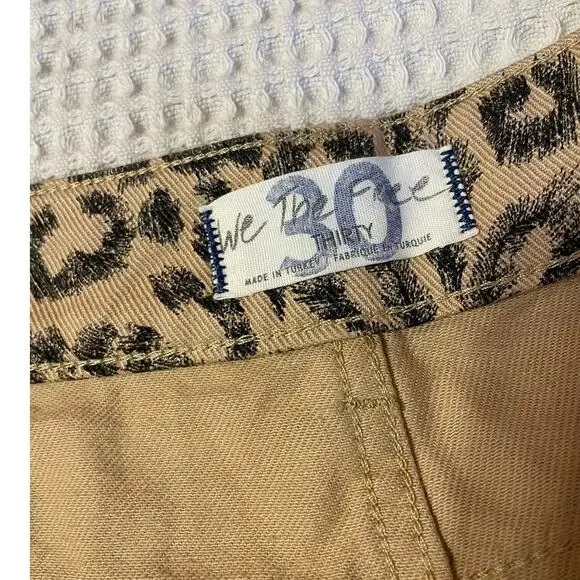 Free People We The Free Dog Town Cheetah Print High Waisted Boho Shorts Size 30 - Picture 8 of 14
